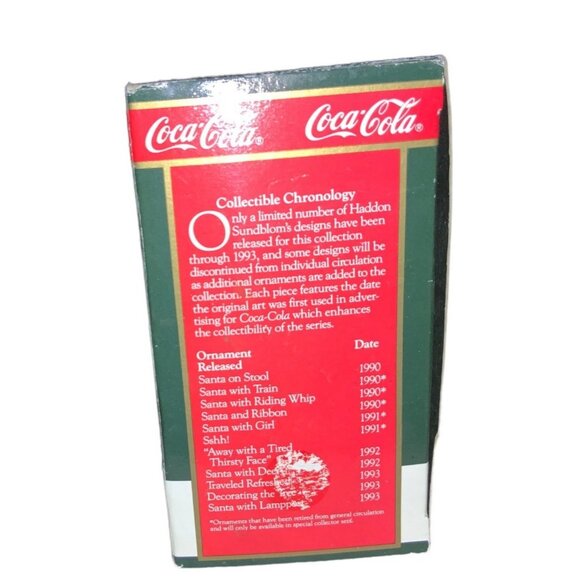 Santa Coca-Cola Ornament Christmas Collectible Vintage 1990 - Picture 15 of 15
